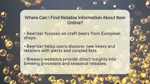 Where Can I Find Reliable Information About Beer Online? | The Pint Guy