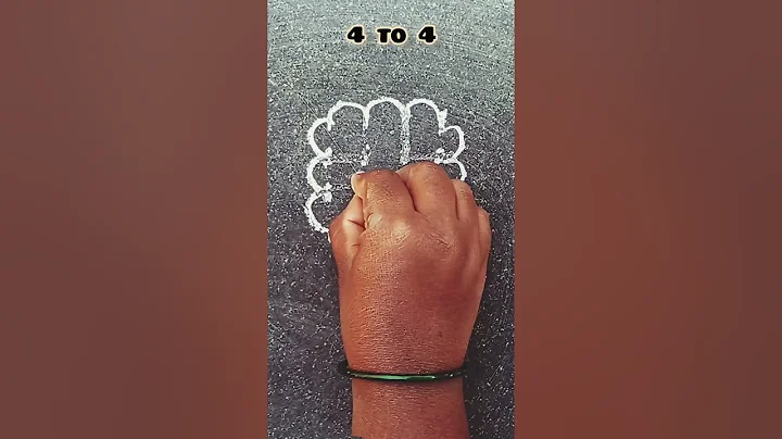 Simple 4 to 4 dot rangoli design 🫶💞 #shorts #youtubeshorts #viral #trending #rangoli