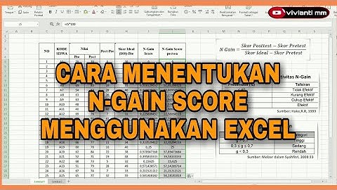 CARA MENENTUKAN NILAI N - GAIN MENGGUNAKAN MICROSOFT EXCEL - PENJELASAN SINGKAT MUDAH DIMENGERTI