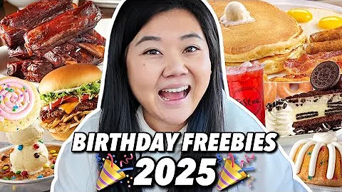 Eating ONLY the BEST FREE Birthday Food 🥳 Top 2025 Birthday Freebies You NEED to Try!