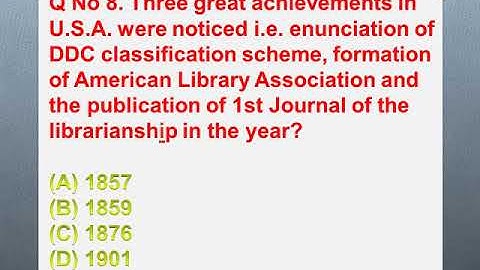 Library and Information Sciences Most Repeated MCQ