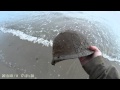 casque Americain de 1944 trouvé sur la plage d' Arromanches en 2015