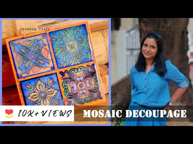 TIN box Decoupage art with Napkin I 1 Easy Decoupage tutorial for beginners  