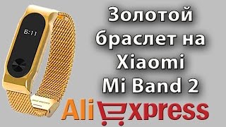 видео Ремешок Xiaomi Mi Band 2 SS2 (Нерж. сталь NEW/золото)