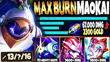 Solo Kill an ENTIRE TEAM with Full AP MAOKAI MAX BURN MONEY MAKING BUILD 💰 LoL Maokai s12 Gameplay