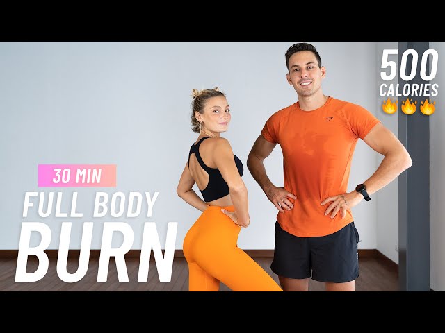 30 MIN CARDIO HIIT Workout To Burn 500 Calories (Full Body, No Equipment, At Home) class=