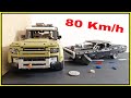 Dodge charger vs land rover defender  80 kmh  lego technic crash test  fast and furious