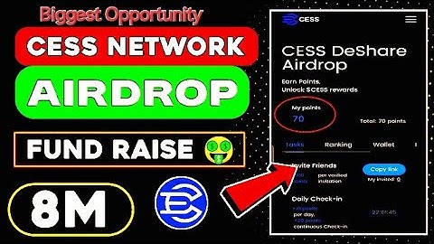 Cess network airdrop guide details 🫡| #howtojoincessnetworkairdrop🤏 | $8M Big funding 🤑 Don
