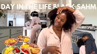 Realistic Day In The Life: Black SAHM | Easy Meals, Hairstyling & Cleaning