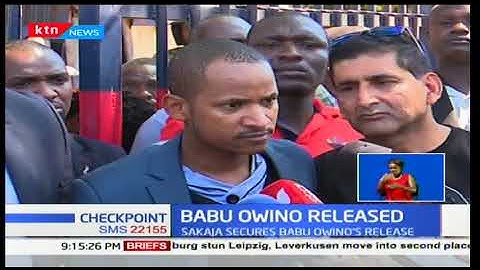 Babu Owino who has been in the police cells for the last three days is now a free man