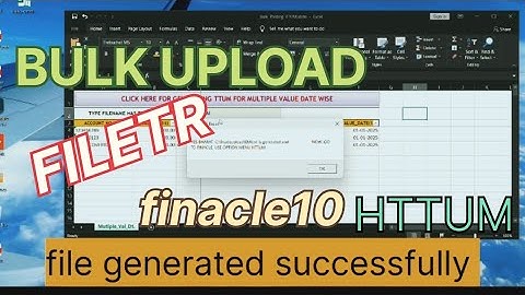 Bulk upload in finacle 10 | FILETR | HTTUM menu full details | bulk utility bulk posting | fin 10