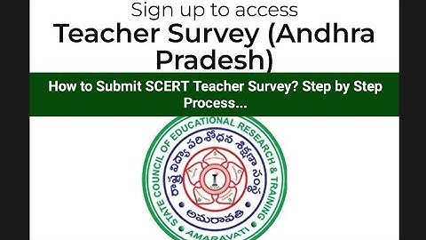#SCERT-Teacher Needs Survey- How to Register-Submit the TNA Survey? Step by Step Process Explanation