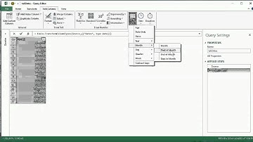 Date Transformation Columns - Simple Toolbar Transformations - Power Query Jumpstarter