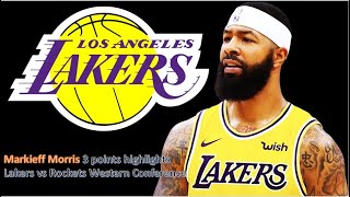 Markieff Morris 3 points highlights \/ LA Lakers