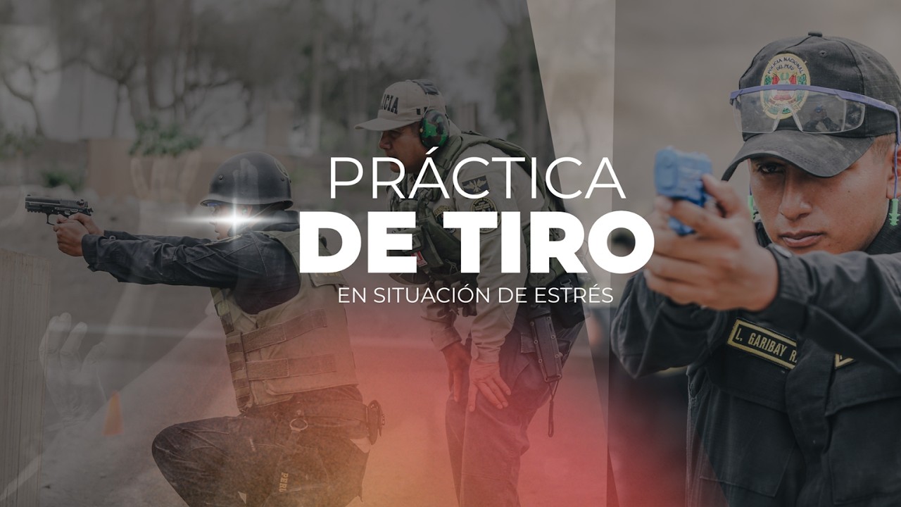 Entrenamiento de tiro con los alumnos de la Escuela de Educación Técnico Profesional de la PNP