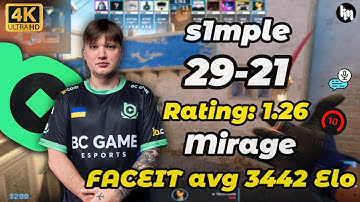 s1mple (29-21) SoloQ avg 3442 Elo (Mirage) | Dec 23, 2025 #cs2 #s1mple