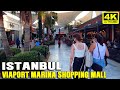 Istanbul walk tour   viaport marina shopping mall   4k  60fps u turkey 2021