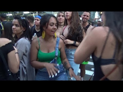 Brasilian Girl Dancing in Pub