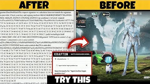 bgmi twitter login problem ios | signature does not match problem in bgmi | bgmi login problem today