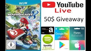 Mario Kart 8 Wiiu Live Stream / Girls VS Boys 50$ Giveaway #4