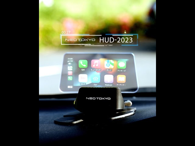 HUD-2023 ヘッドアップディスプレイ ワイヤレスCarPlay/AndroidAuto対応