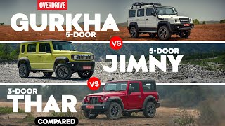 Spec comparison: GURKHA vs JIMNY vs THAR  | OVERDRIVE