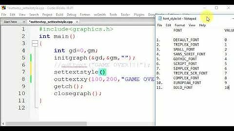Lecture 11 : outtext(), outtextxy() and settextstyle() functions in c/c++ graphics