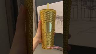 NEW HOT Starbucks Tumbler 24oz Gold Shinning Diamond Studded Straw Cup