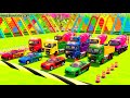 TRANSPORTING POLICE CARS, AMBULANCE, FIRE TRUCK, COLORFUL CARS WITH TRUCK  FARMING SIMULATOR 22! #4
