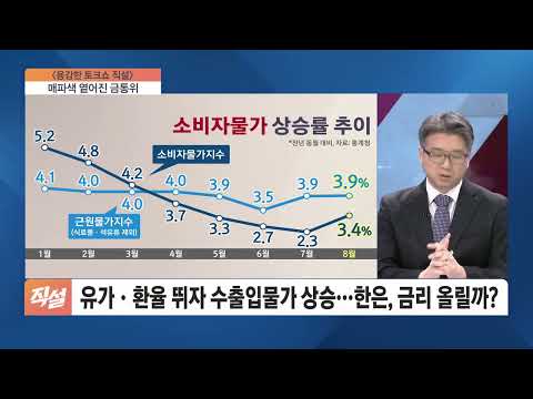 8월 <strong>수입물가</strong> &amp;#39;껑충&amp;#39;…한은, 금리 인상 가능성 열어둬야 할까?