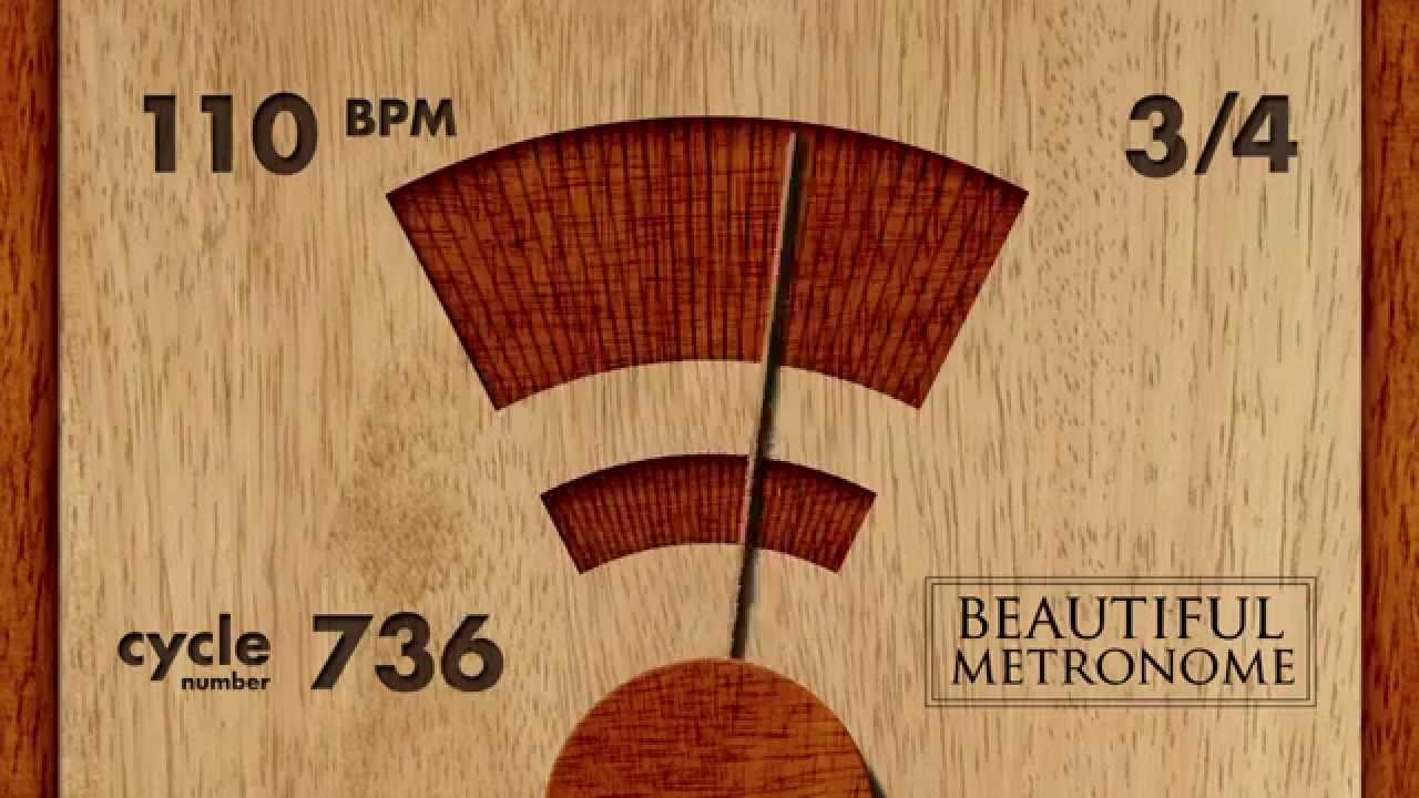temporary 110 BPM 3/4 Wood Metronome HD