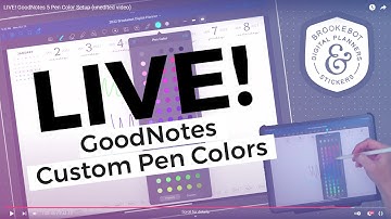 GoodNotes Custom Pen Color Setup (unedited video)