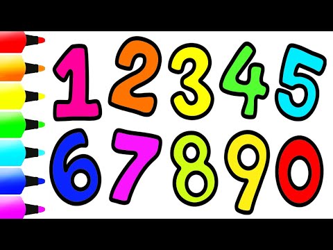 1234567890, Drawing Numbers 1 to 10 Easy Way to Learn Numbers, Counting  Numbers 1 to 10. 