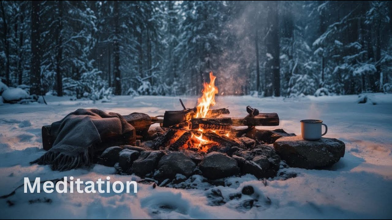 Winterliche Lagerfeuer‑Meditation