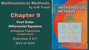 Lec 48 | Ch# 9 | First Order Differential Equation | Ex 9.7 Q14 to Q16 | Method by S.M Yusuf