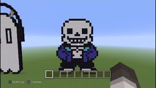 SPEED X8] MAKING UNDERTALE-SANS PIXEL ART IN MCPE - BiliBili