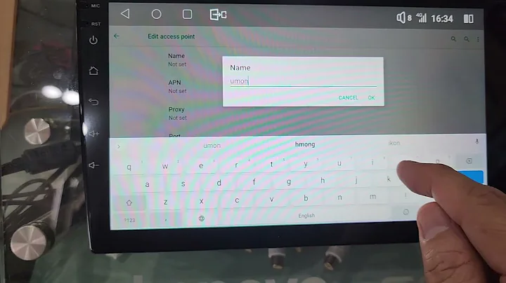 Android Car Player 4G Sim Card Network Setting APN add on Target Audio Convex Lenovo Cogoo Senpai