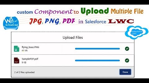 Custom file uploader component that allows multiple files of JPG, PNG, PDF   in Salesforce LWC