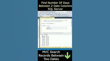Find out number of days between two date columns sql server #datediff