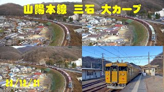 【三石大俯瞰】貨物列車＆１１５系【2023/12/21】