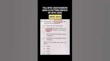 This UPSC 2025 random ques pattern from UPSC 2022 Prelims 🤩🔥