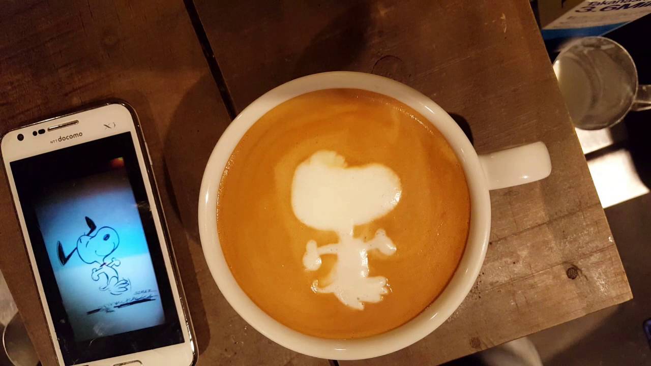 Today S Latteart Snoopy スヌーピー ラテアート Youtube