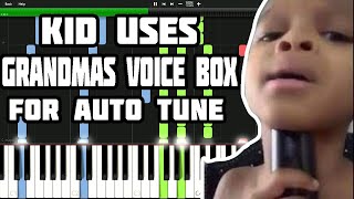 Kid uses grandmas voice box for auto tune (WOW) На MIDI клавиатуре / Всратый MIDI