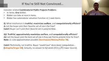Matt Weinberg: (a biased selection of) Recent Developments in Combinatorial Auctions