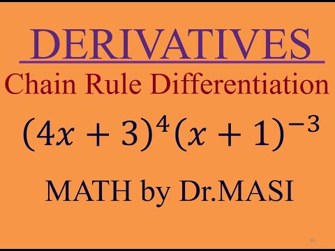 4x+3,4 x+1, 3 chain rule differentiation - YouTube