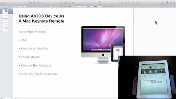 Using An iOS Device As A Mac Keynote Remote