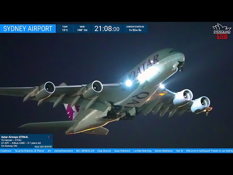 馃敶 LIVE NIGHT Plane-Spotting at Sydney Airport SYD with Kurt + Will + Andrew 馃敶