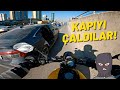 Sabah Trafiğinde Kapısız Giden Araba | Motosiklet Sürerken Bunları Yapma!