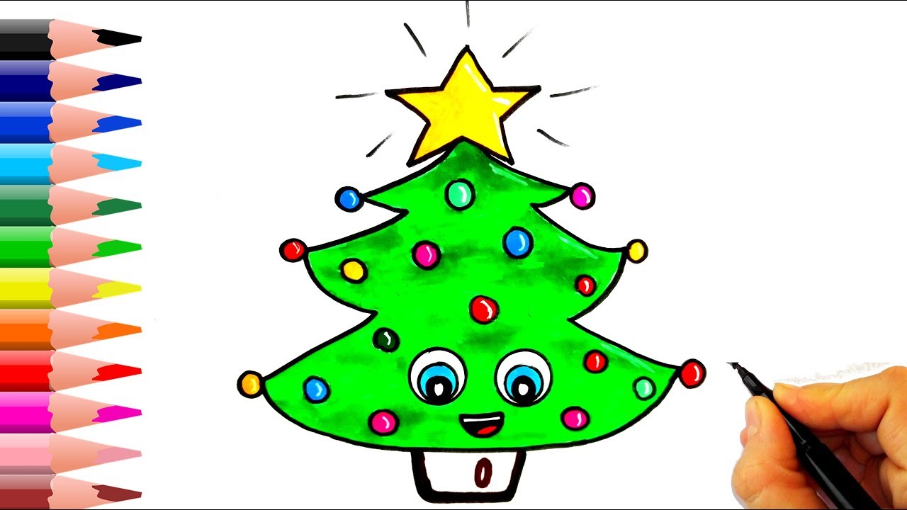 Yılbaşı Çam Ağacı Nasıl Çizilir? - How To Draw a Christmas Tree - YouTube