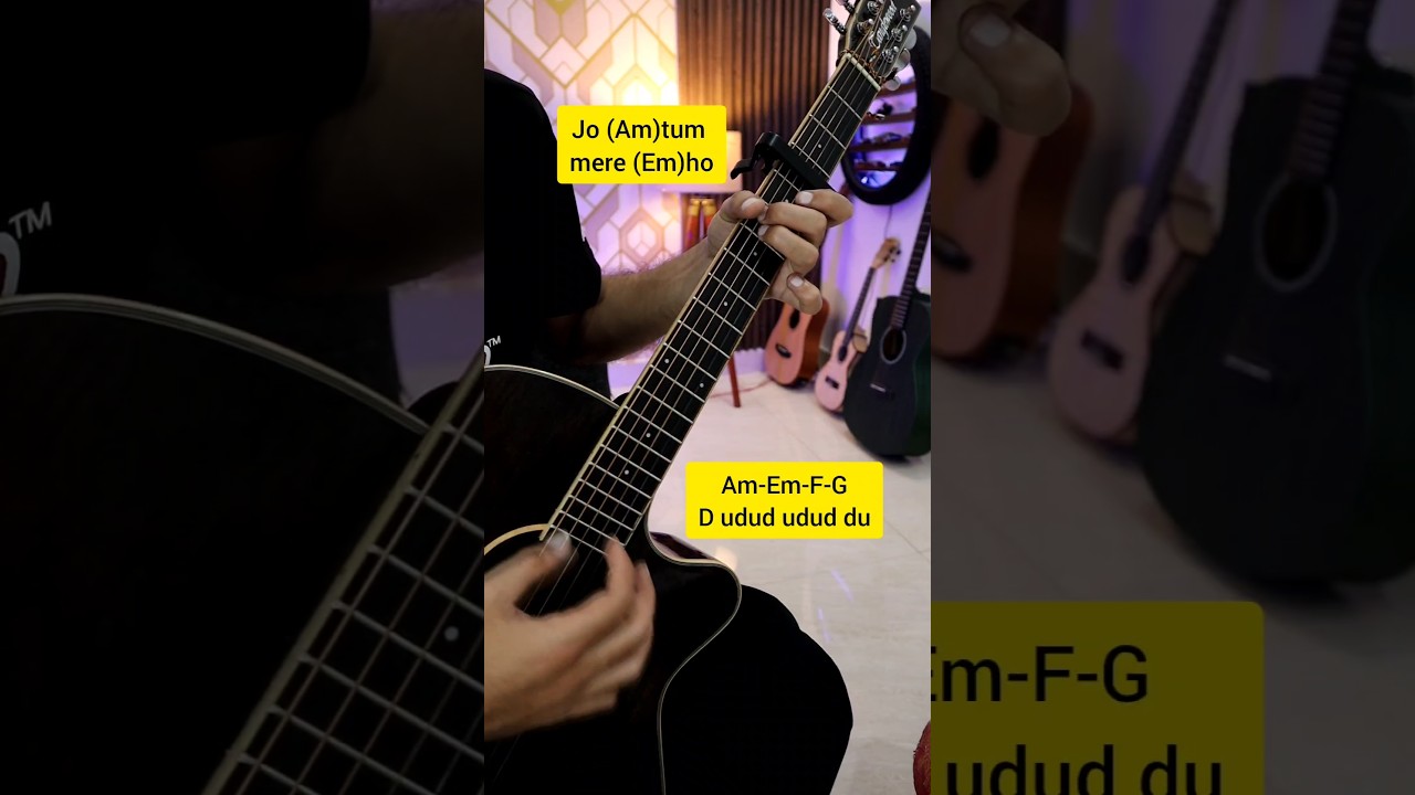 Jo Tum Mere Ho - Anuv Jain Trending - 4 Easy Chords - Most Easy Guitar Lesson  